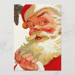 Vintage Holiday Santa Open House Announcements