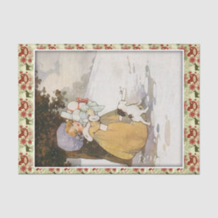 Vintage Holiday Scene Tissue Paper