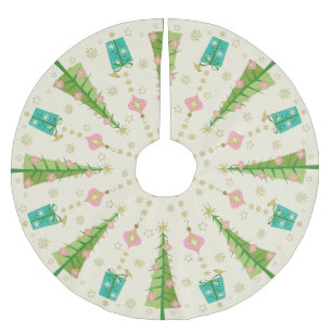 Vintage Holiday Sparkle by studioxtine Brushed Polyester Tree Skirt