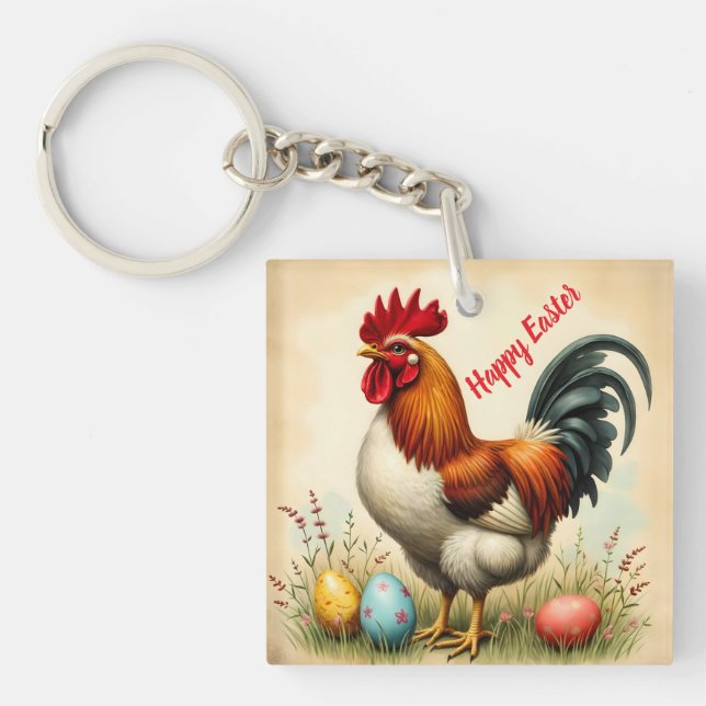 Vintage Holiday Trendy Easter Collection Key Ring (Front)