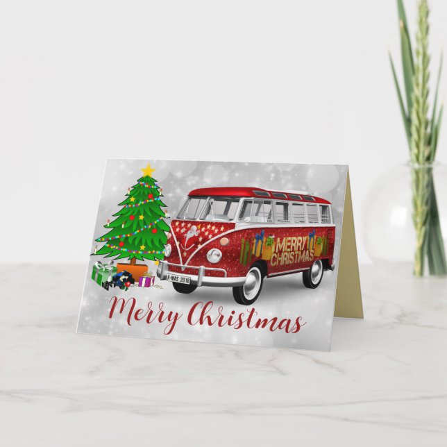 Vintage Holiday Van Card (Front)