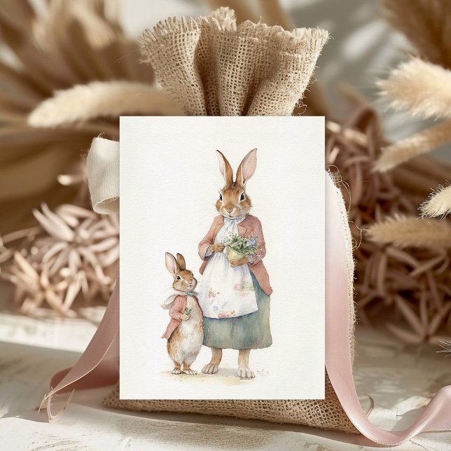 Vintage Holidays Bunny Holiday Postcard (Creator Uploaded)