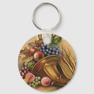 Vintage Holidys, Thanksgiving, Harvest and Pilgrim Key Ring