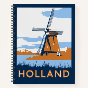 Vintage Holland Poster Notebook