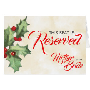 Vintage Holly Reserved Seat Sign
