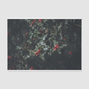 Vintage Holly Seasonal Christmas Decoupage Tissue Paper