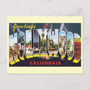 Vintage Hollywood, California, Change of Address Announcement Postcard