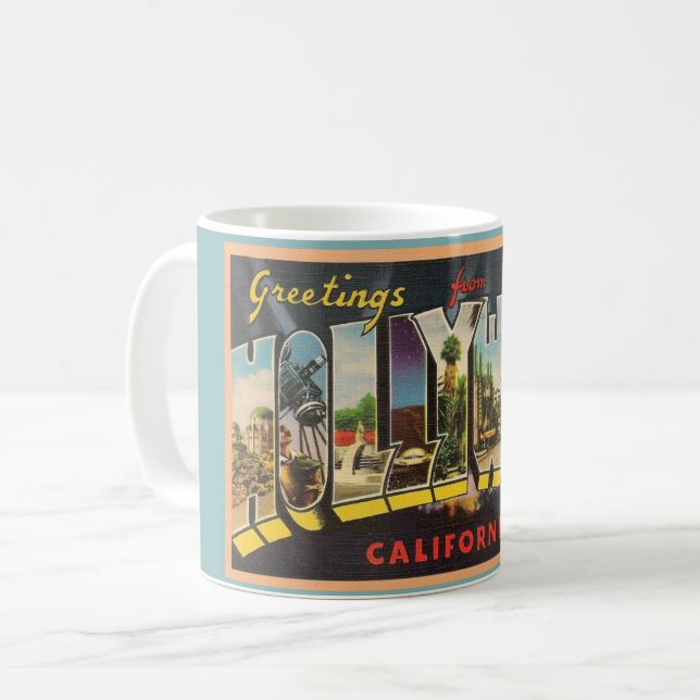 Vintage Hollywood California Mug (Front Left)