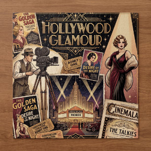 Vintage Hollywood Glamour Golden Age Cinema Jigsaw Puzzle