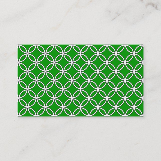Vintage Hollywood Green Business Card (Front)