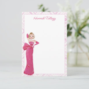 Vintage Hollywood Marilyn Pink Personalised Thank You Card