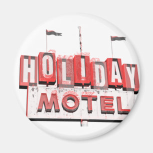 Vintage Hollywood Motel Sign Magnet