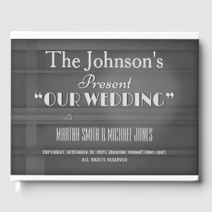 Vintage Hollywood Movie Title Wedding Guest Book