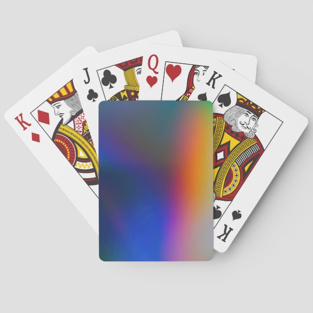 Vintage Holographic Holo Rainbow Gradient Film Playing Cards (Back)