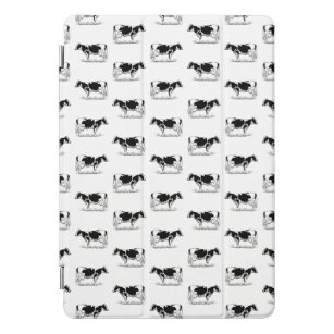 Vintage Holstein Cows CUSTOM BACKGROUND COLOR iPad Pro Cover