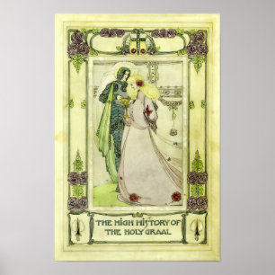 Vintage Holy Graal Cover by Jessie M. King Poster