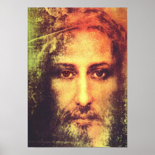 Vintage, Holy Jesus christ, portrait, poster