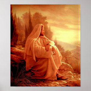 Vintage, Holy Jesus christ, portrait, poster