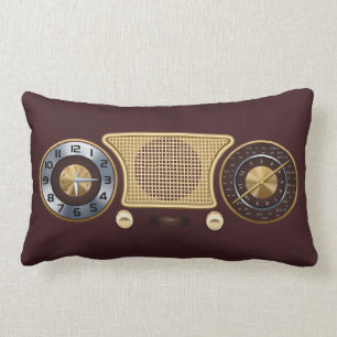 Vintage Home Radio Receiver Pillow