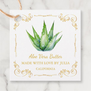 Vintage Homemade Aloe Vera Butter Square Hang Tag