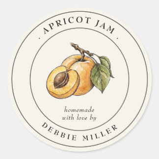 Vintage Homemade Apricot Jam canning jar Label