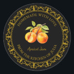 Vintage Homemade Apricot Jam Label | Black<br><div class="desc">Special for you!</div>