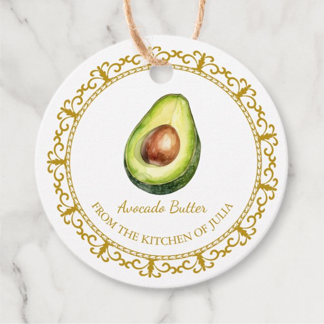 Vintage Homemade Avocado Butter Hang Tag (Front)