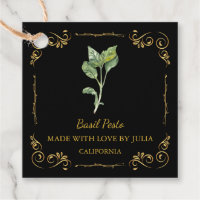 Vintage Homemade Basil Pesto Square Hang Tag