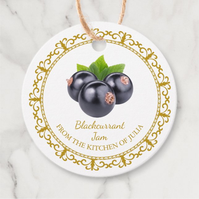 Vintage Homemade Blackcurrant Jam Hang Tag  (Front)