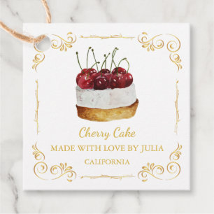 Vintage Homemade Cake Square Hang Tag