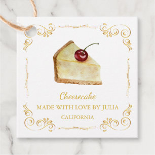 Vintage Homemade Cheesecake Square Hang Tag