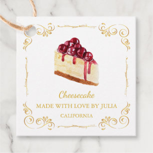 Vintage Homemade Cheesecake Square Hang Tag