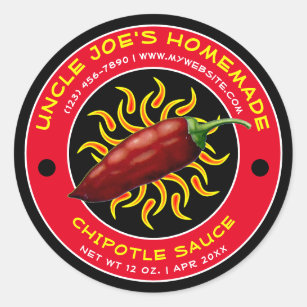 Vintage Homemade Chipotle Sauce Label Template