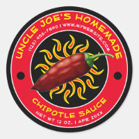 Vintage Homemade Chipotle Sauce Label Template