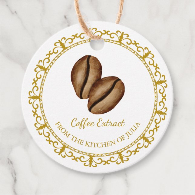 Vintage Homemade Coffee Extract Hang Tag (Front)