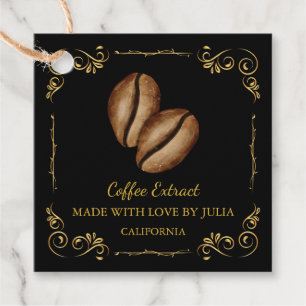 Vintage Homemade Coffee Extract Square Hang Tag