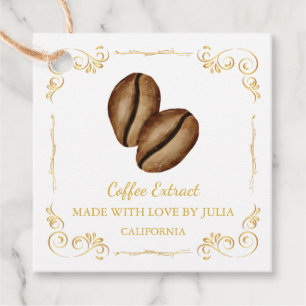 Vintage Homemade Coffee Extract Square Hang Tag
