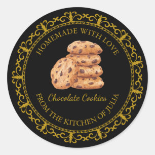 Vintage Homemade Cookies Label l Black