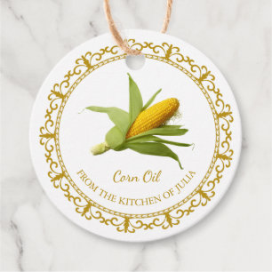 Vintage Homemade Corn Oil Hang Tag