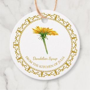 Vintage Homemade Dandelion Syrup Hang Tag