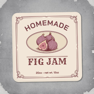 Vintage Homemade Fig Jam Label Sticker