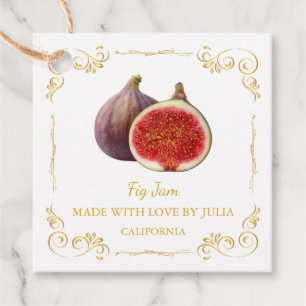 Vintage Homemade Fig Jam Square Hang Tag