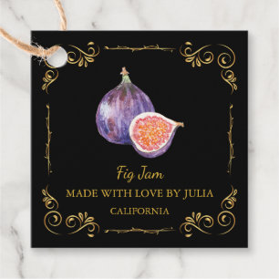 Vintage Homemade Fig Jam Square Hang Tag