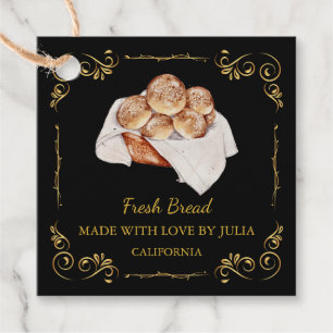 Vintage Homemade Fresh Bread Square Hang Tag