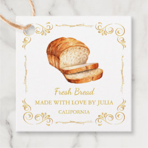 Vintage Homemade Fresh Bread Square Hang Tag