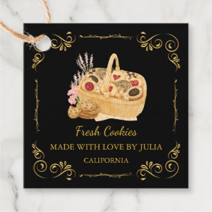 Vintage Homemade Fresh Cookies Square Hang Tag