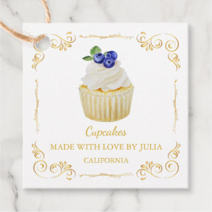 Vintage Homemade Fresh Cupcakes Square Hang Tag