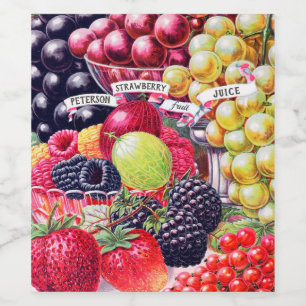 Vintage Homemade Fruit Juice Wine Label