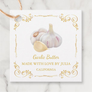 Vintage Homemade Garlic Butter Square Hang Tag