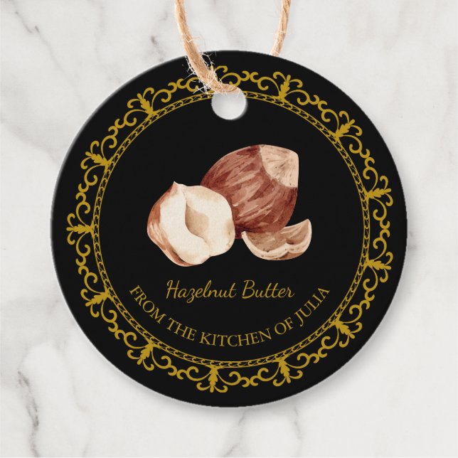 Vintage Homemade Hazelnut Butter Hang Tag (Front)
